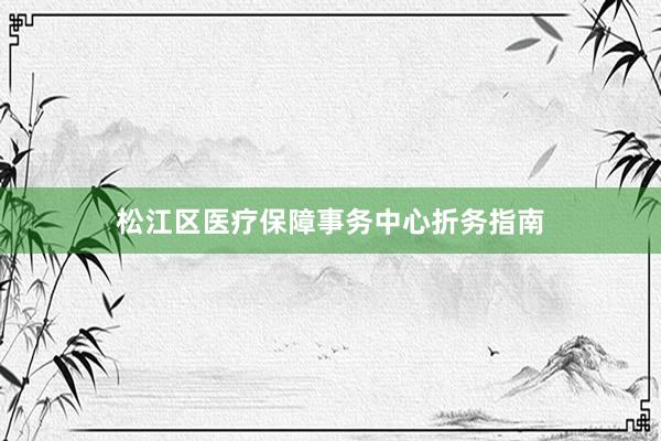 松江区医疗保障事务中心折务指南